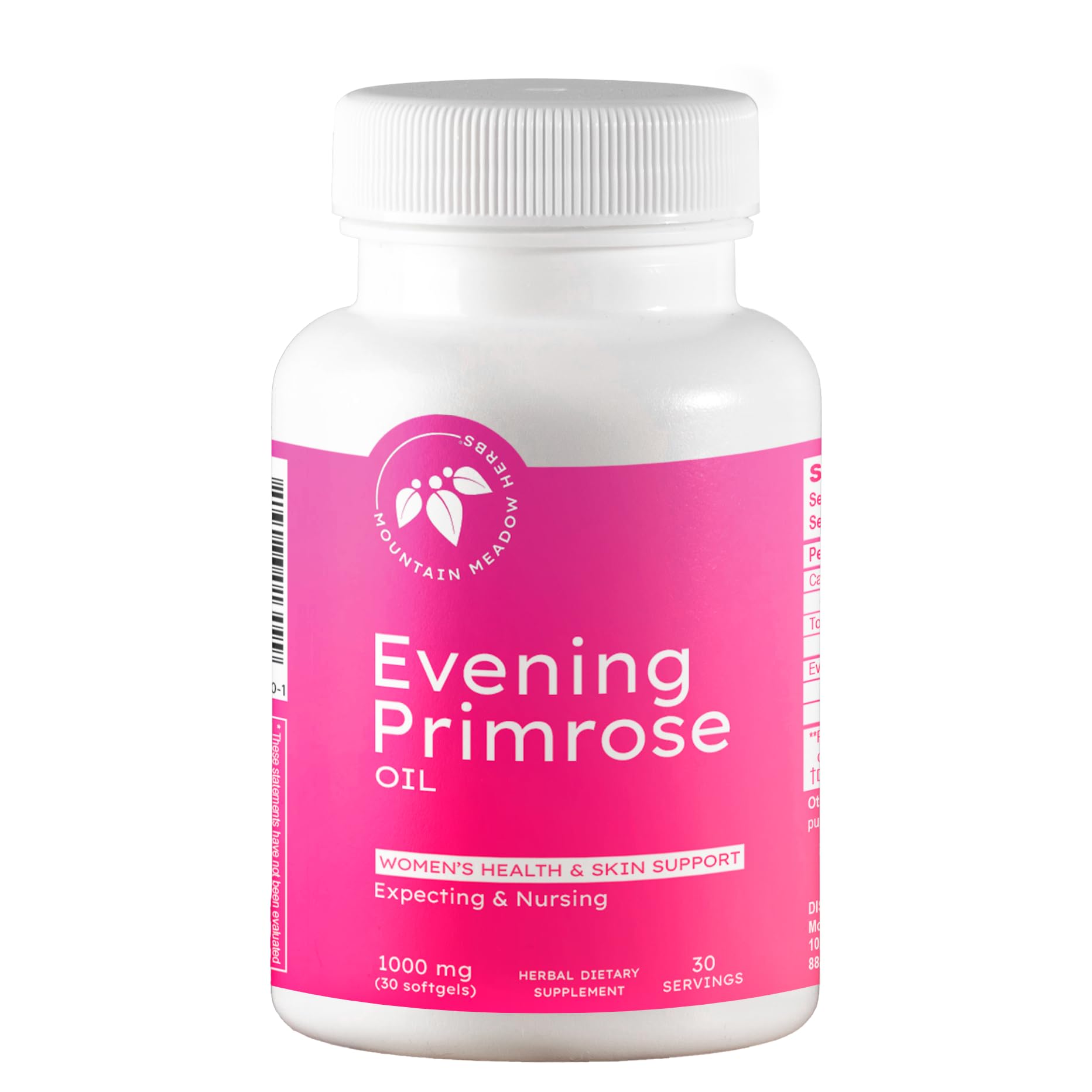 Mountain Meadow Herbs Evening Primrose Oil 1000mg Softgels, 30 Count