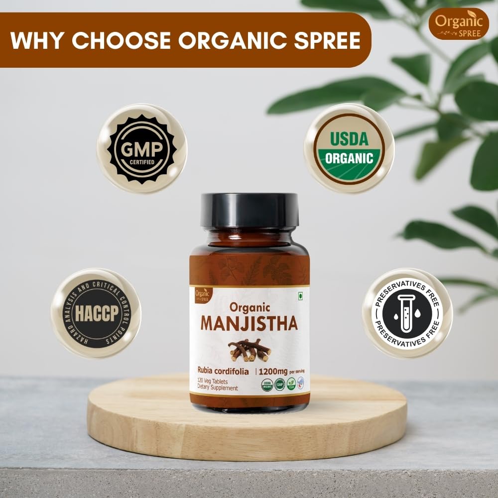 Organic Spree Manjistha & Sea Buckthorn Supplement Tablets, 240
