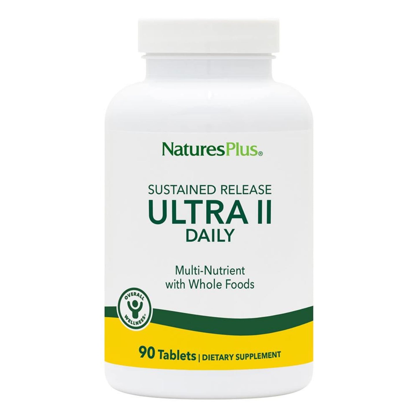 NaturesPlus Ultra II Daily 90 Tablets - Multivitamin with Whole Foods for Overall Well-Being, Sustained Release
