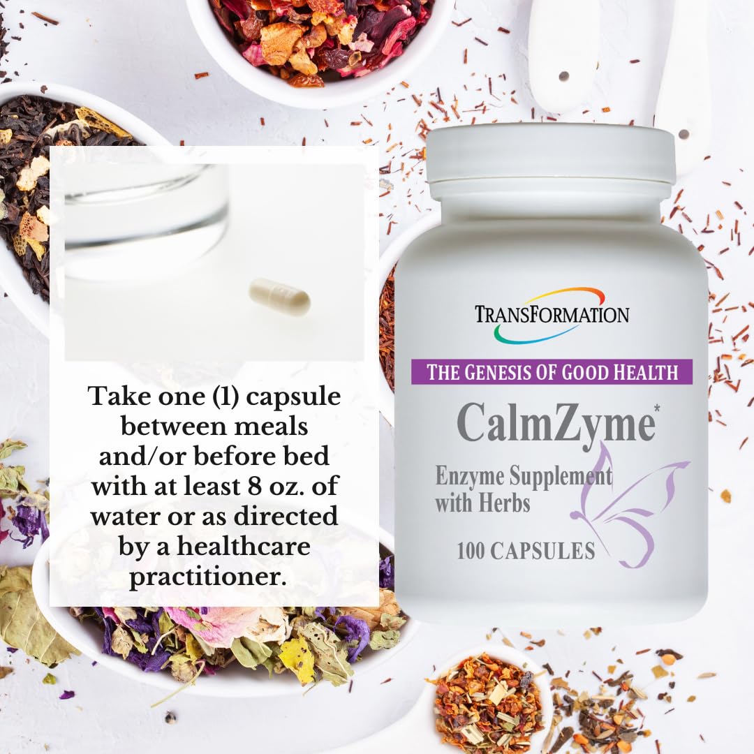 TRANSFORMATION The Genesis of Good Health Enzymes CalmZyme 100 Capsules