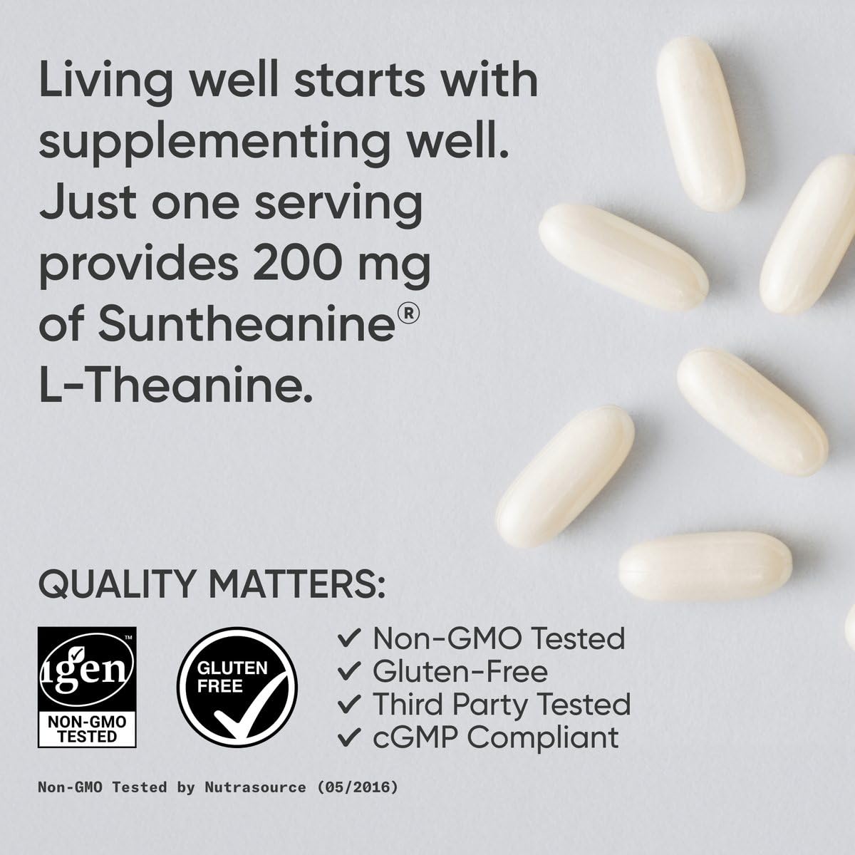 Sports Research L-Theanine 200mg with Suntheanine Softgels, 120 Count