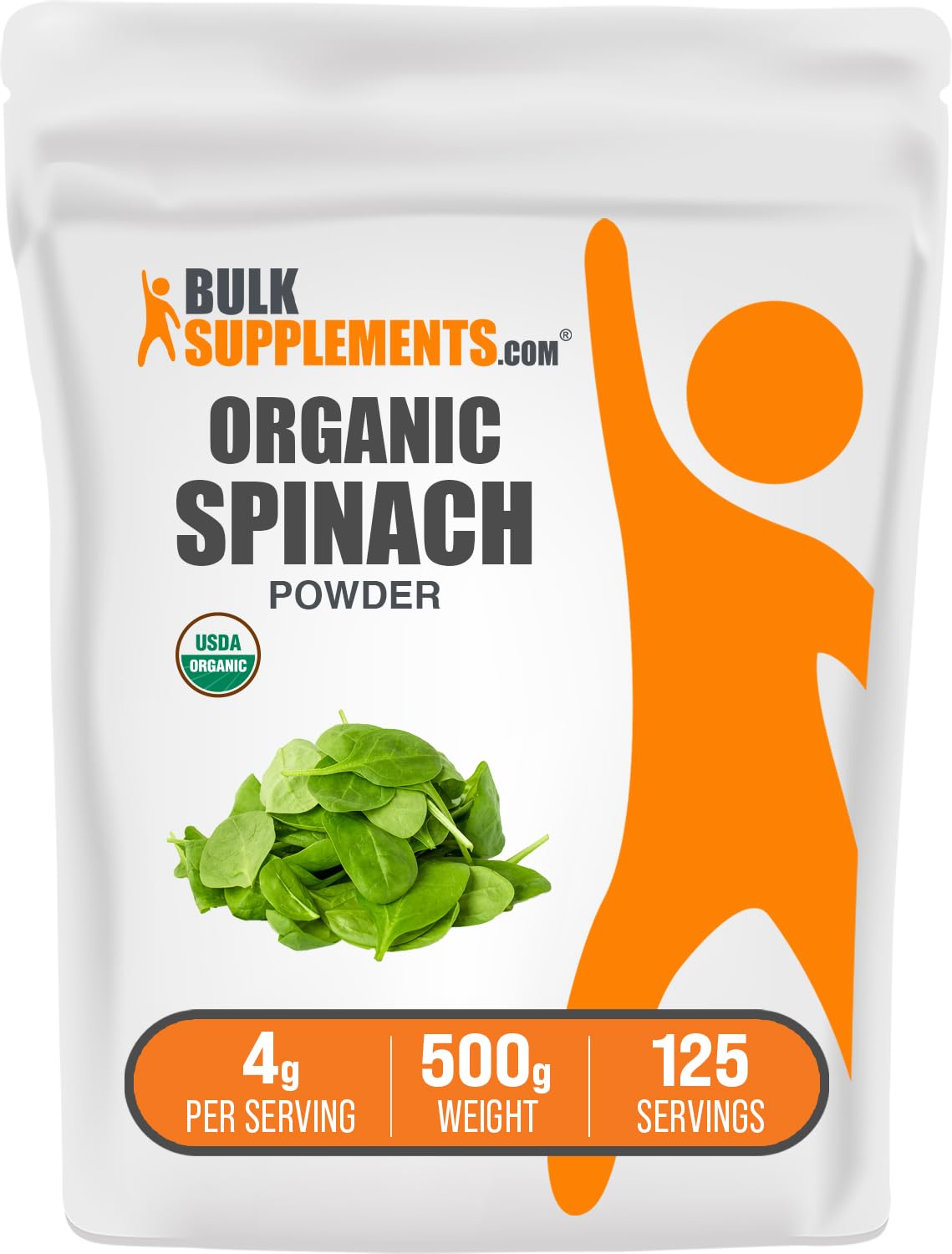 BulkSupplements Organic Spinach Powder, 17.6 oz