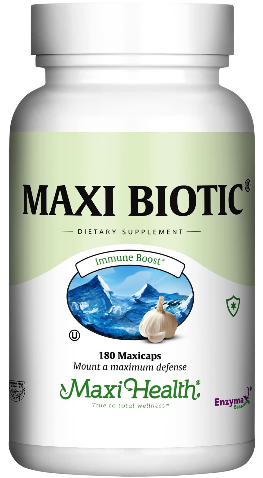 Maxi Health Maxi Biotic Aged Garlic Extract Capsules, 180 Count