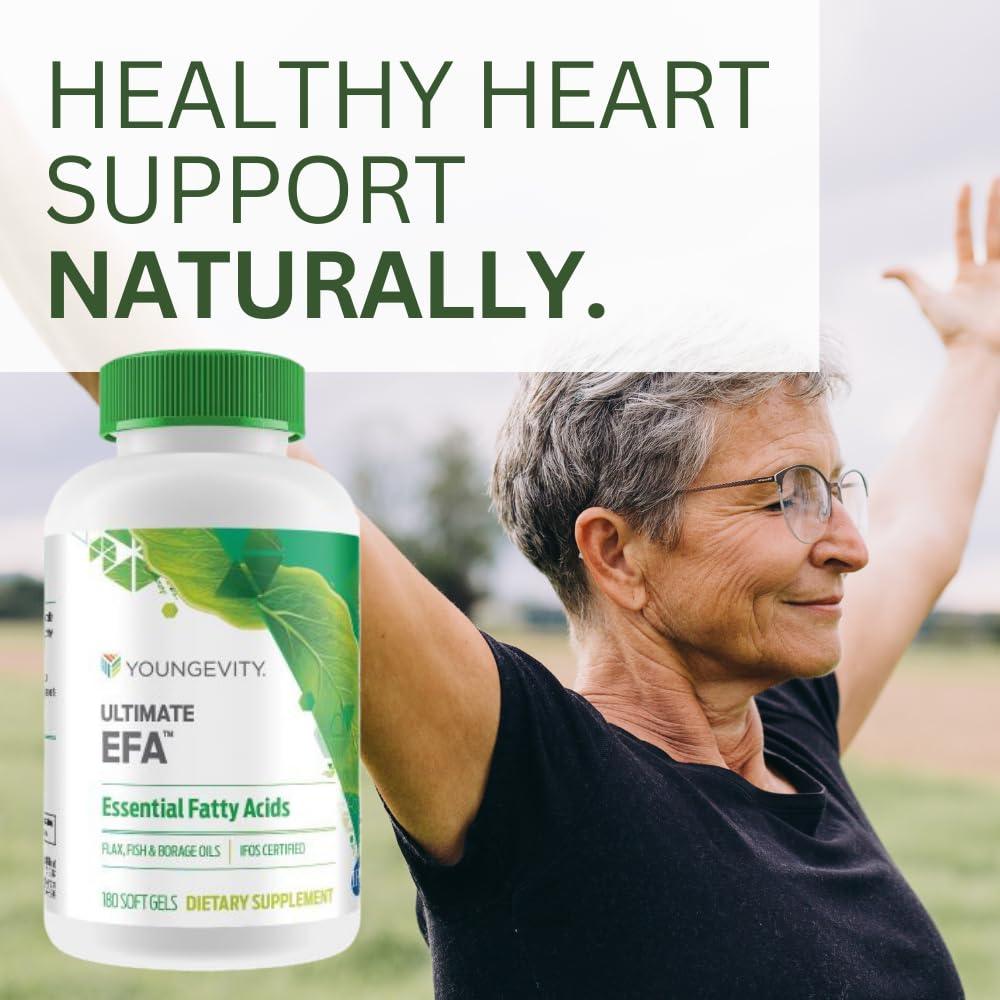 Youngevity Ultimate EFA Omega 3 6 9 Fish, Flax & Borage Oil Softgels 180
