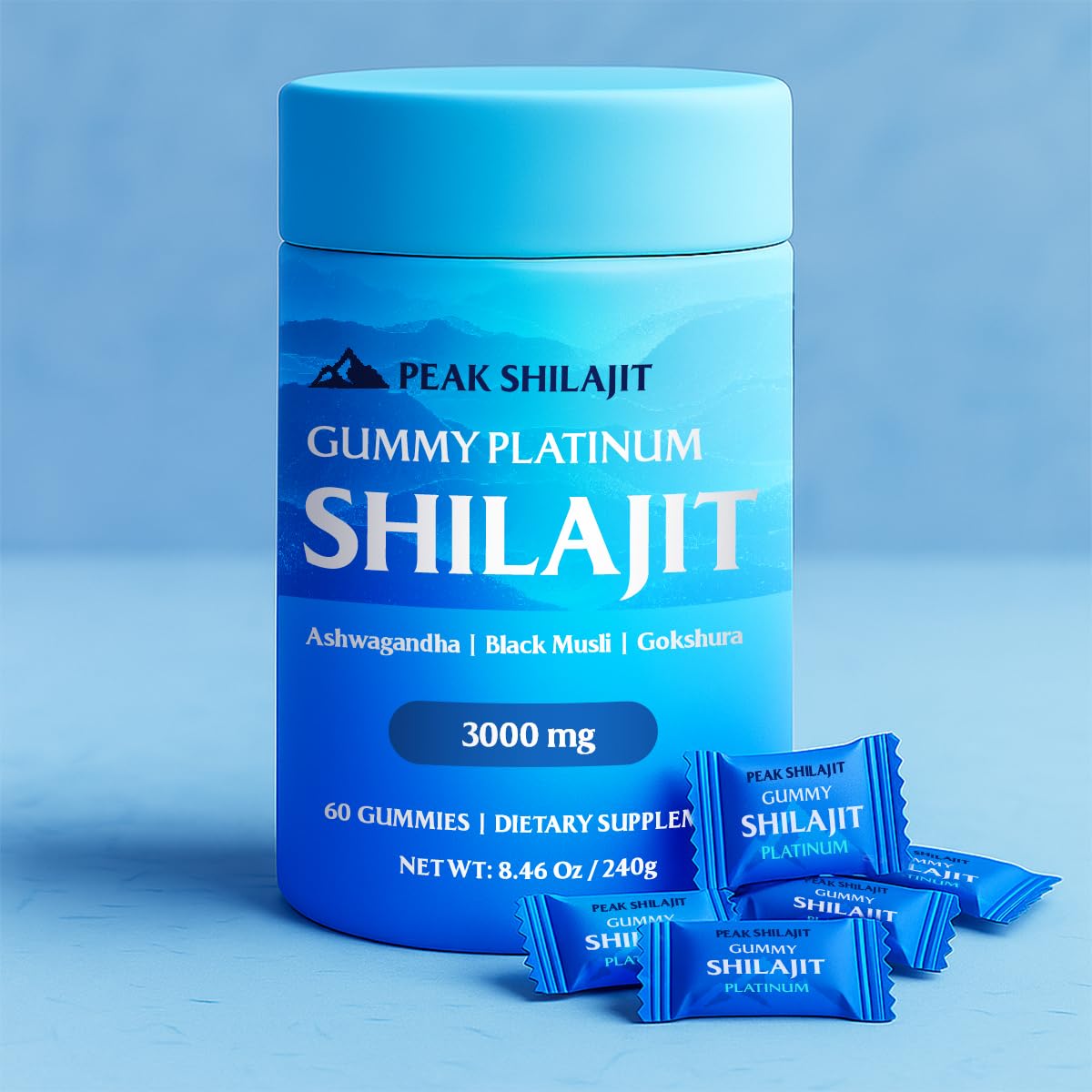 PEAKSHILAJIT Gummy Platinum – Daily Wellness Support, 60 Gummies
