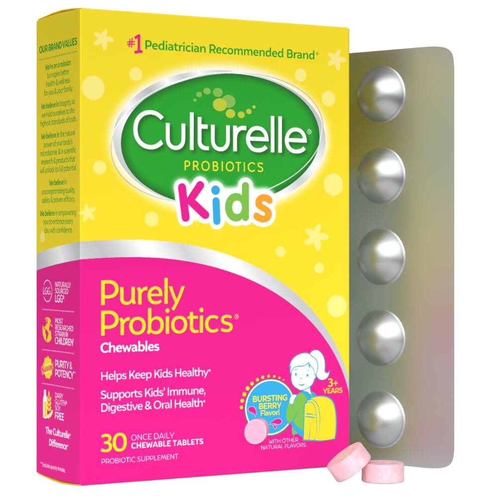 Culturelle Kids Chewable Daily Probiotic Tablets, 30 Count