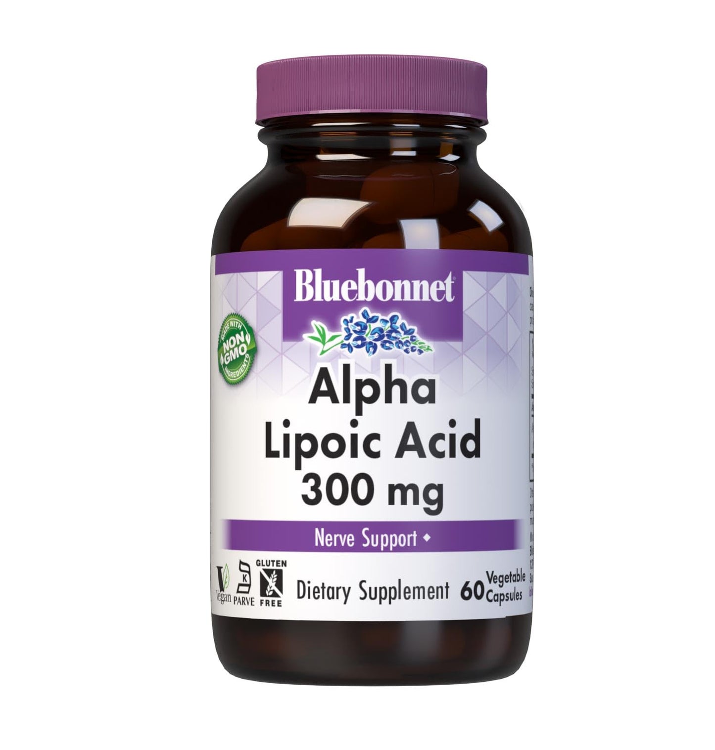 BlueBonnet Alpha Lipoic Acid 300mg Nerve Support Supplement, 60 Capsules