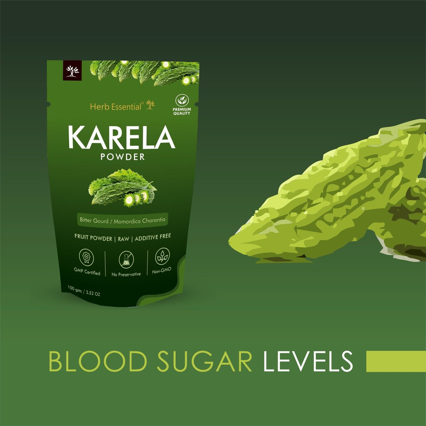 Herb Essential Karela (Bitter Melon) Powder 3.52 oz