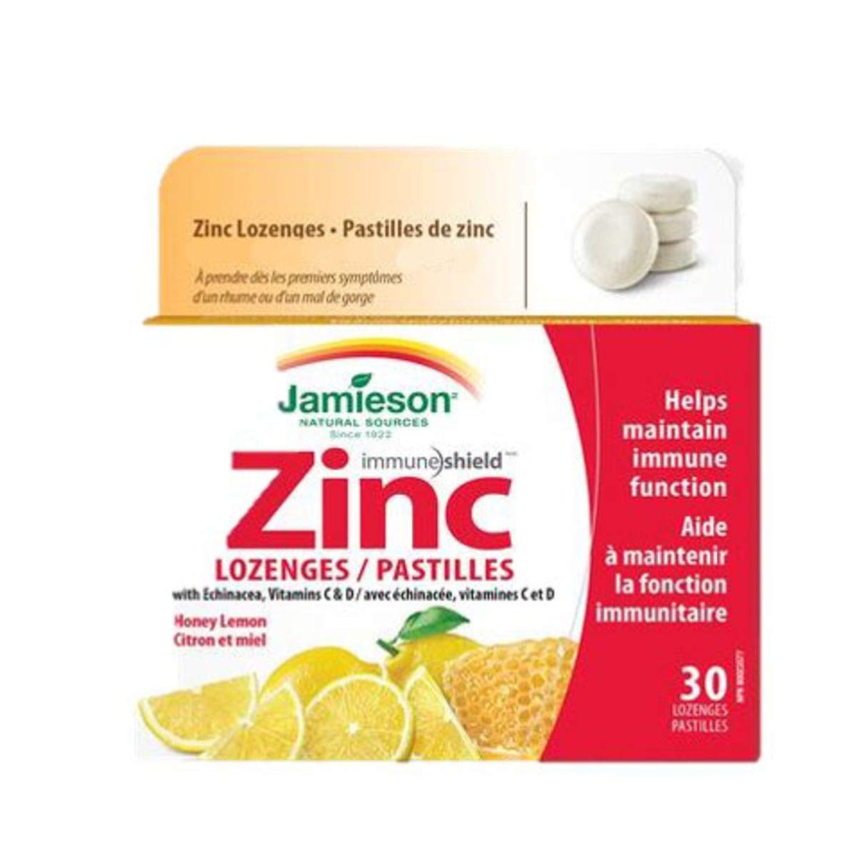 Jamieson Honey Lemon Zinc Lozenges, 1 Count