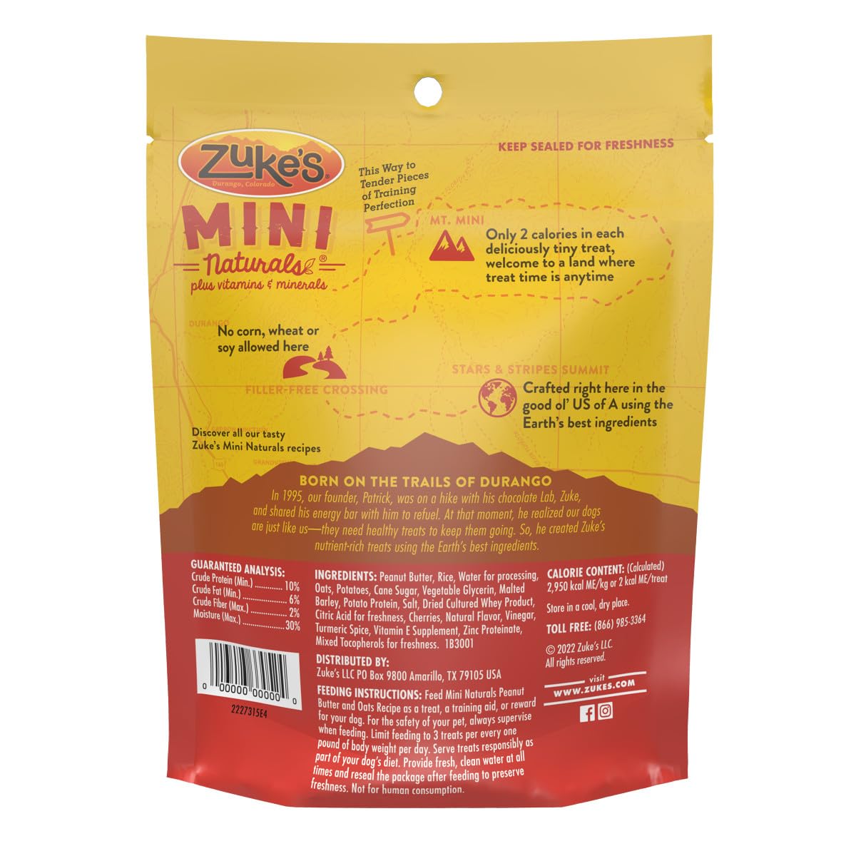 Zuke`s Mini Naturals Dog Treat Peanut Butter 1lb