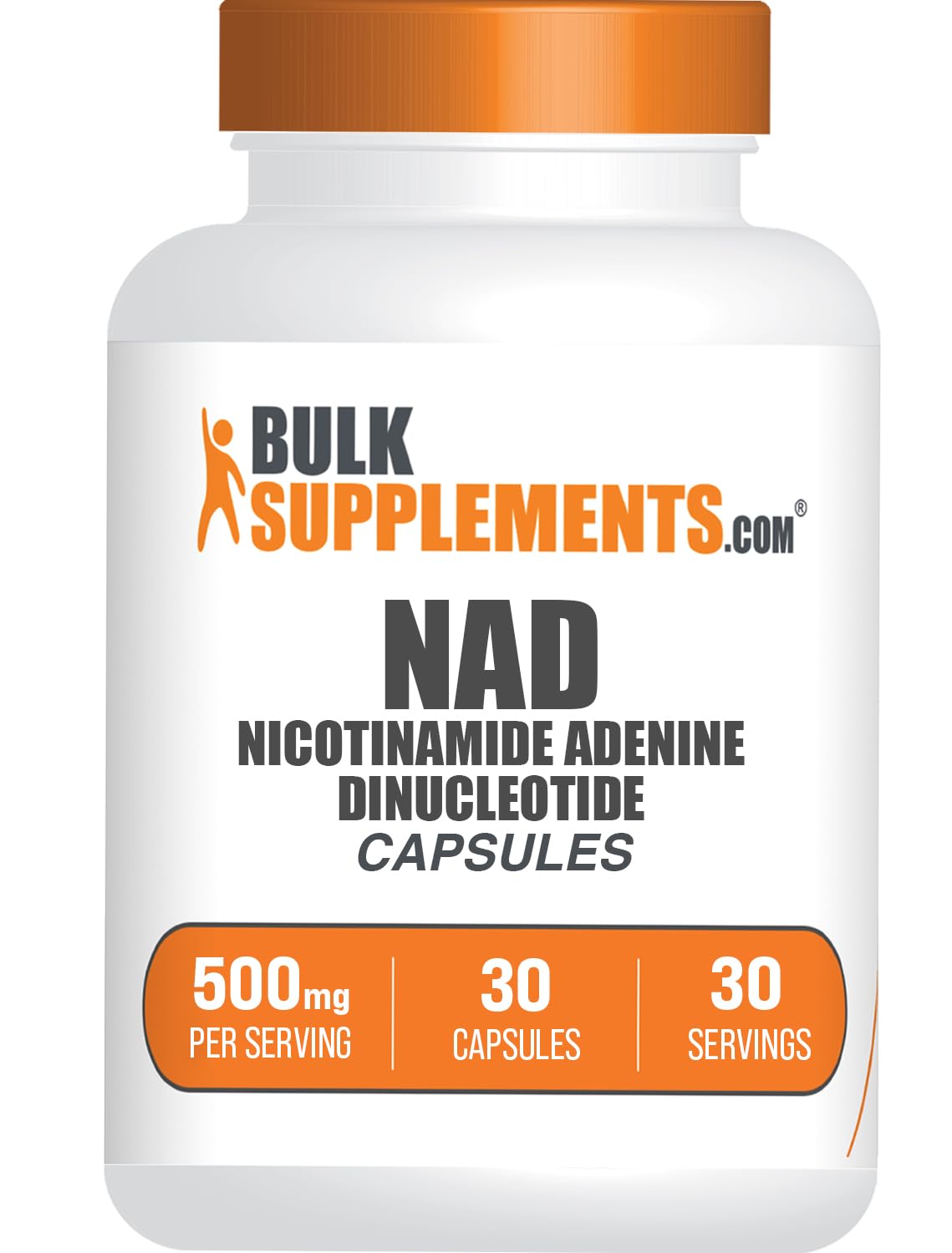 BulkSupplements NAD Capsules 500mg, 30 Capsules