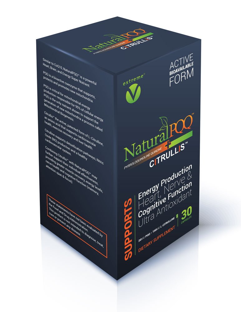 Extreme V, Inc NaturalPQQ Mitochondrial Energy Nitric Oxide Booster Citrullis for Extended Energy 20mg (Pyrroloquinoline Quinone) Capsule, 1 Count