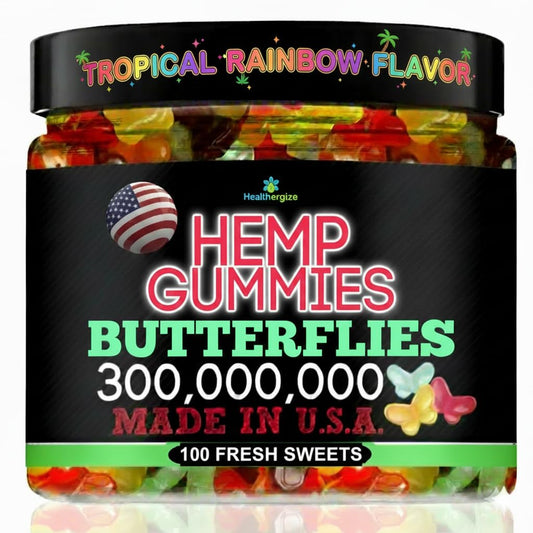 Healthergize Hemp Gummies for Sleep and Calm Chewable 100 Count