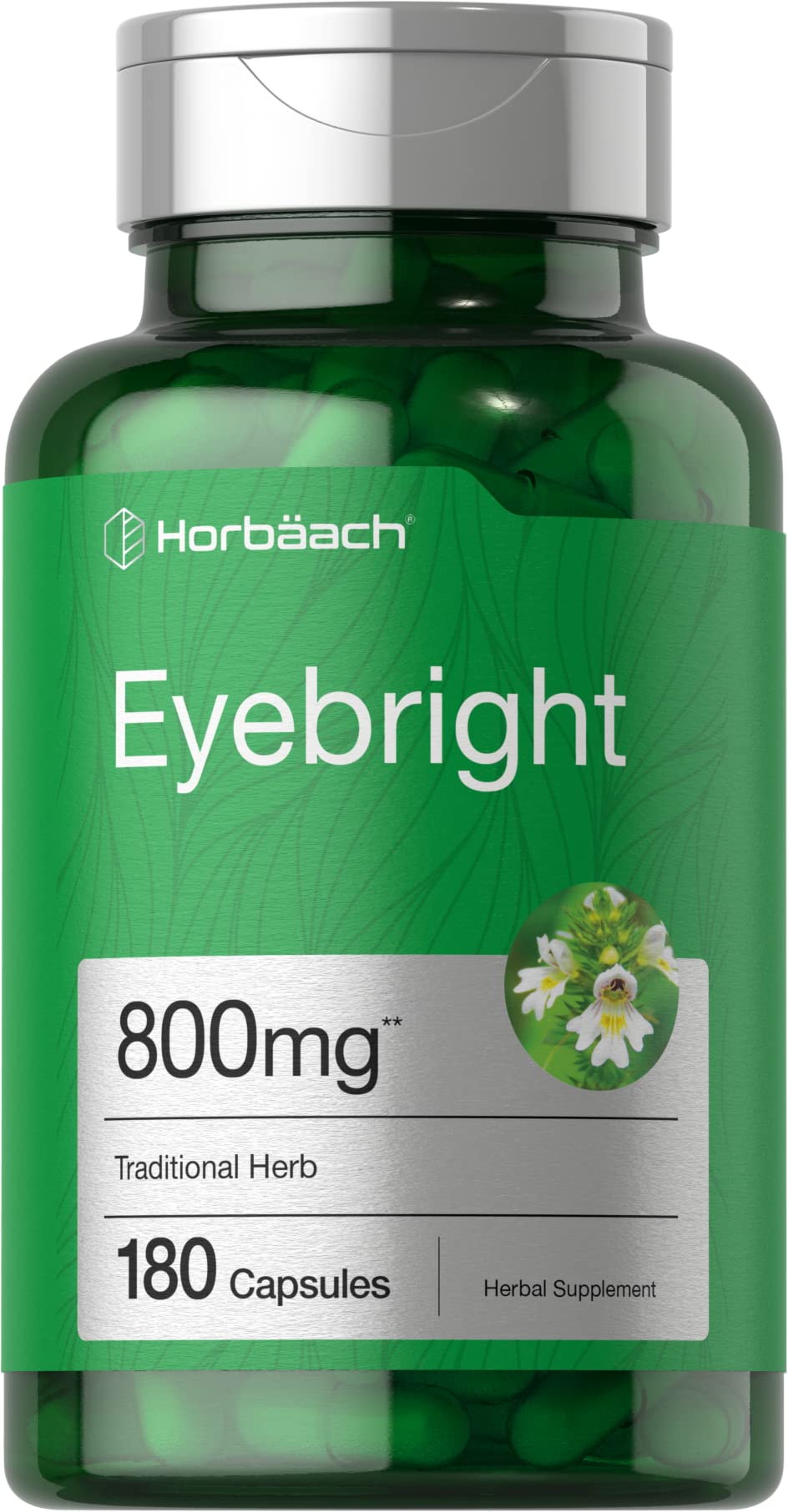 Horbäach Eyebright Herbal Supplement Capsules 180