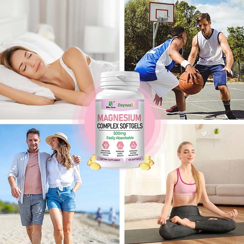 FARWIX Magnesium Complex Softgels 500mg – Magnesium Supplement for Sleep, Relaxation & Muscle Support – Easy-to-Swallow Softgels – Daily Magnesium for Calm & Wellness, 100 Softgels