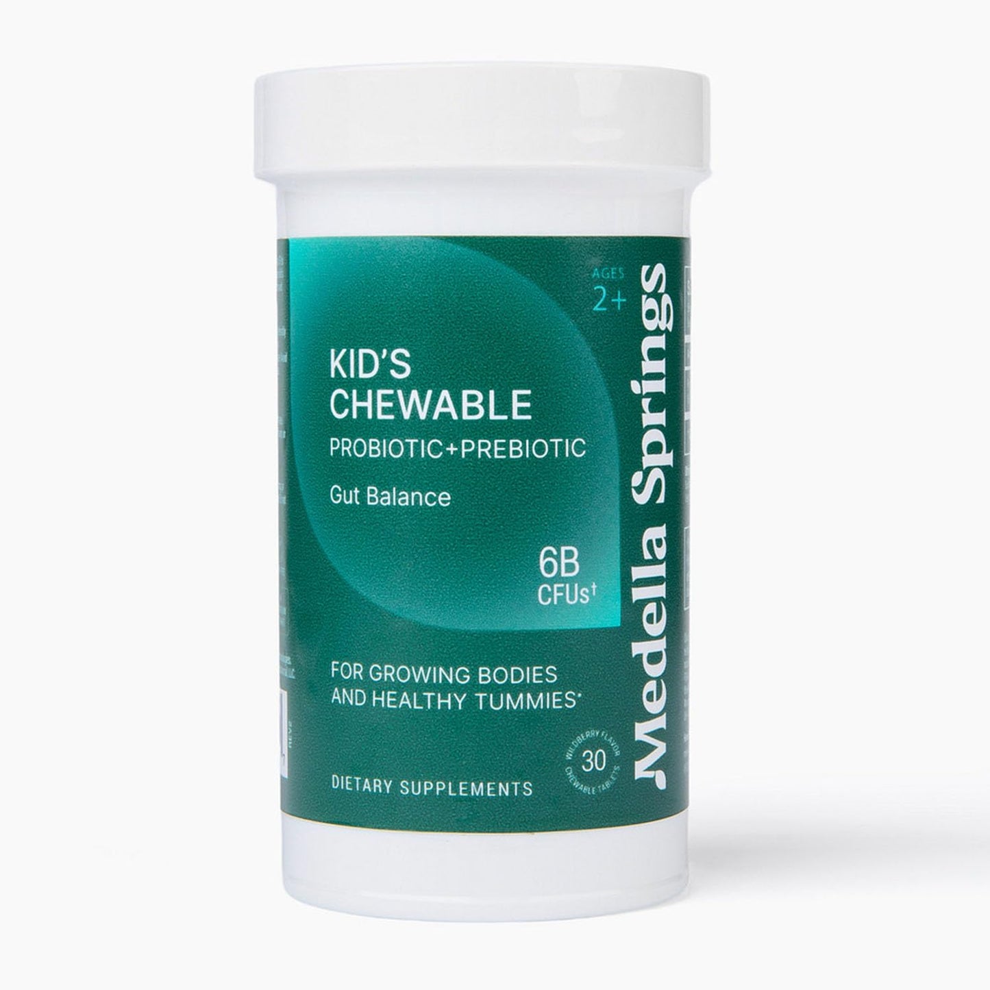 Medella Naturals Kids Probiotic + Prebiotic – 6 Billion CFU Immune and Digestive Support Tablets, 30 Count