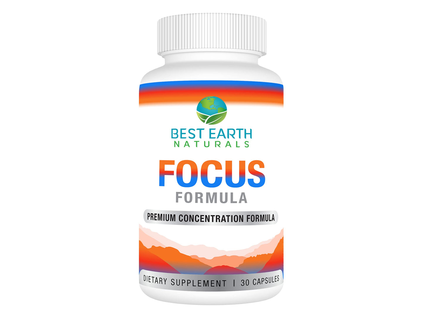 Best Earth Naturals Focus Formula Supplement to Support Concentration 30 Capsules