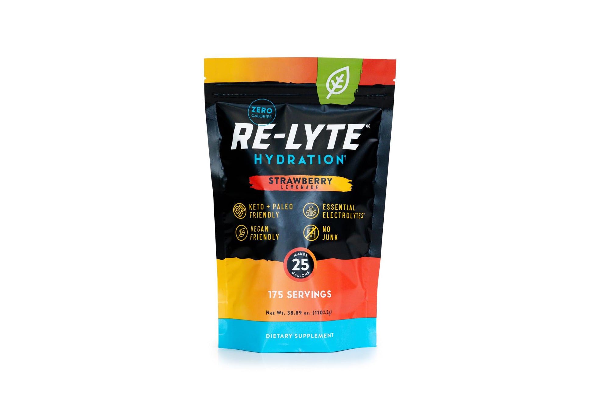 REDMOND Re-Lyte Hydration Electrolyte Powder, 175 Servings, Strawberry Lemonade