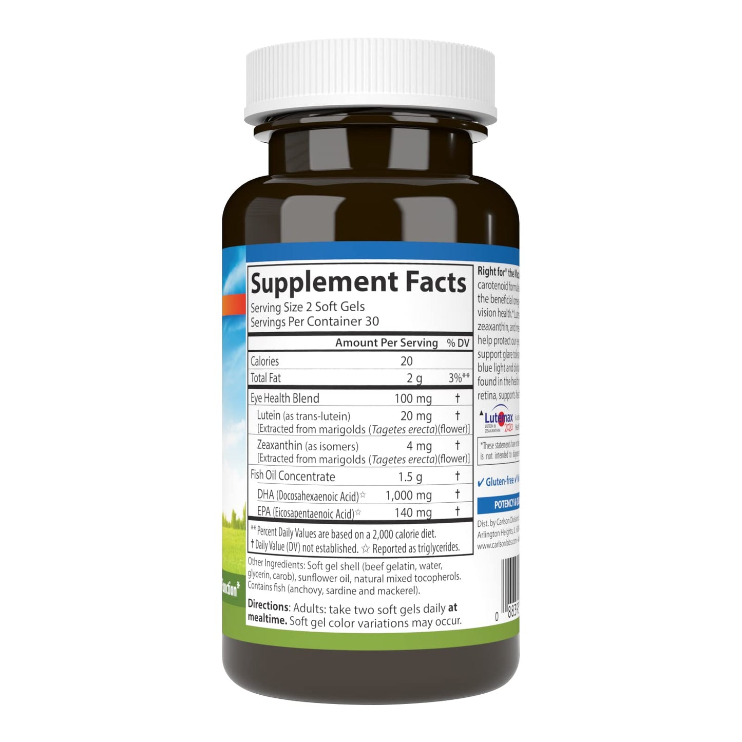 Carlson Right for The Macula Softgels 60 Count