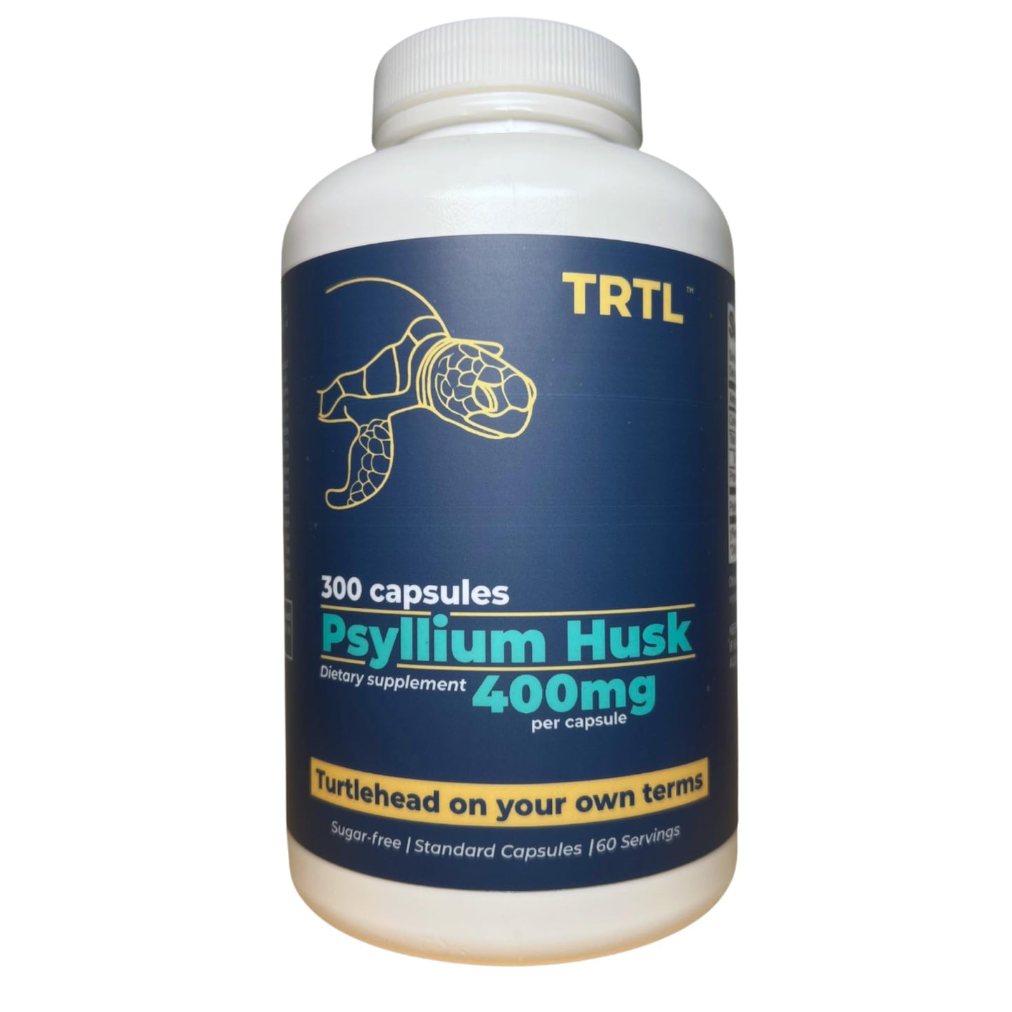 TRTL Supplements Psyllium Husk Capsules 300 Count