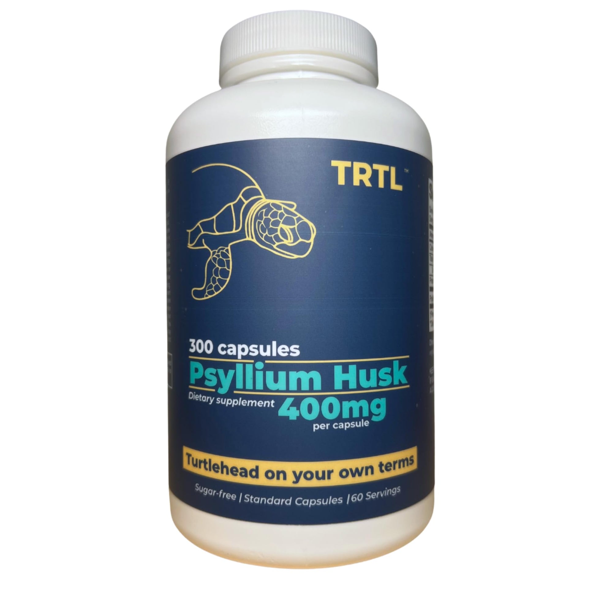 TRTL Supplements Psyllium Husk Capsules 300 Count