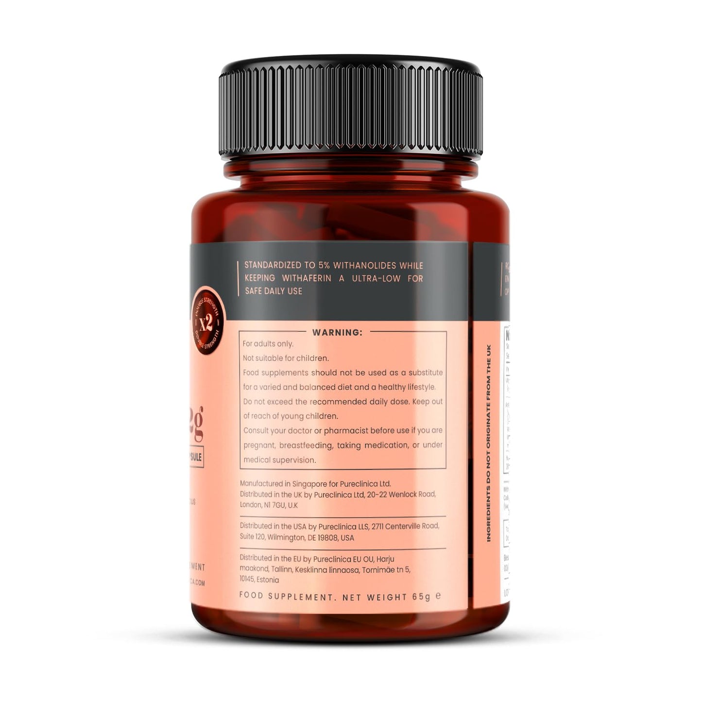 pureclinica ZenVedha Ashwagandha 600mg (20:1 Root Extract) – 180 Tablets