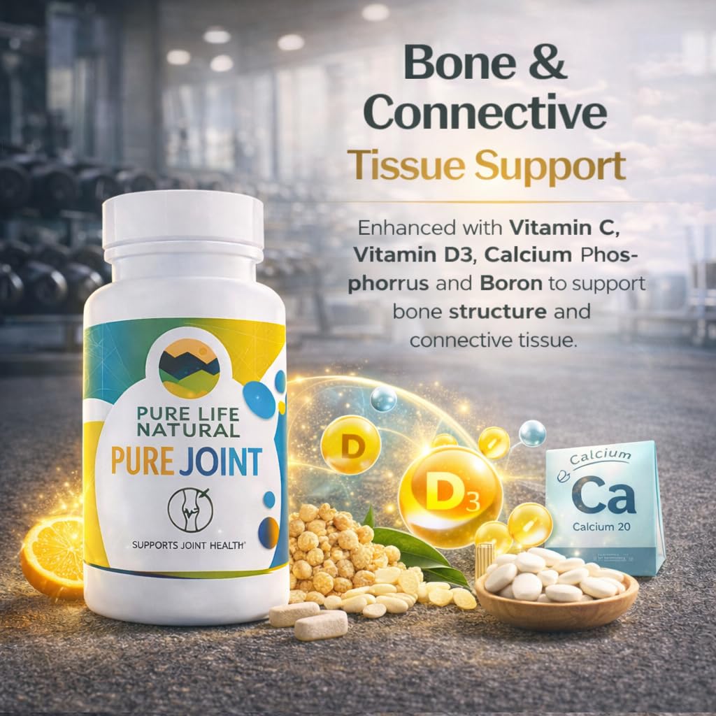 PURE LIFE NATURAL Pure Joint Glucosamine Chondroitin MSM Joint Support Supplement – Joint Mobility & Cartilage Support, 90 Tablets