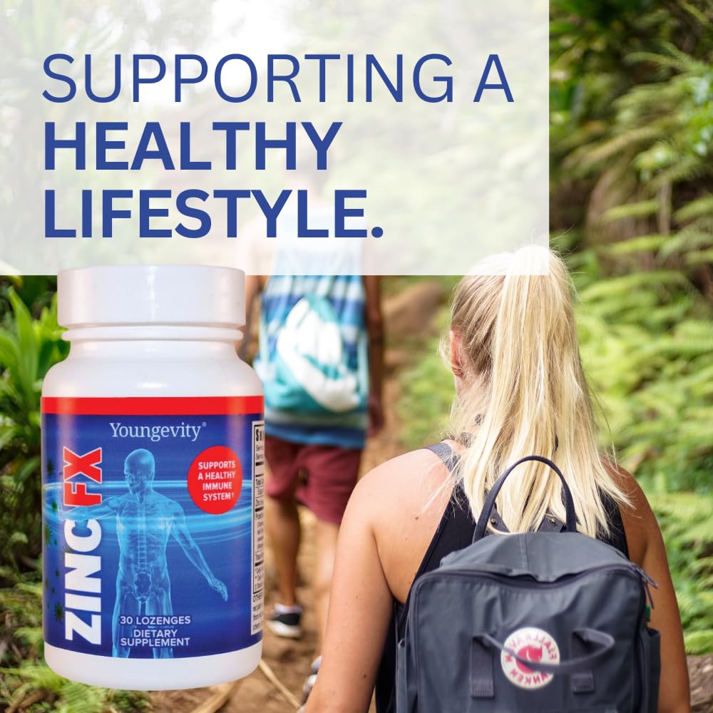 Youngevity Zinc Fx - Zinc + Trace Minerals + Elderberry + Astragalus - Immune Support Chewable - Highly Absorbable - Delicious Lozenges 120