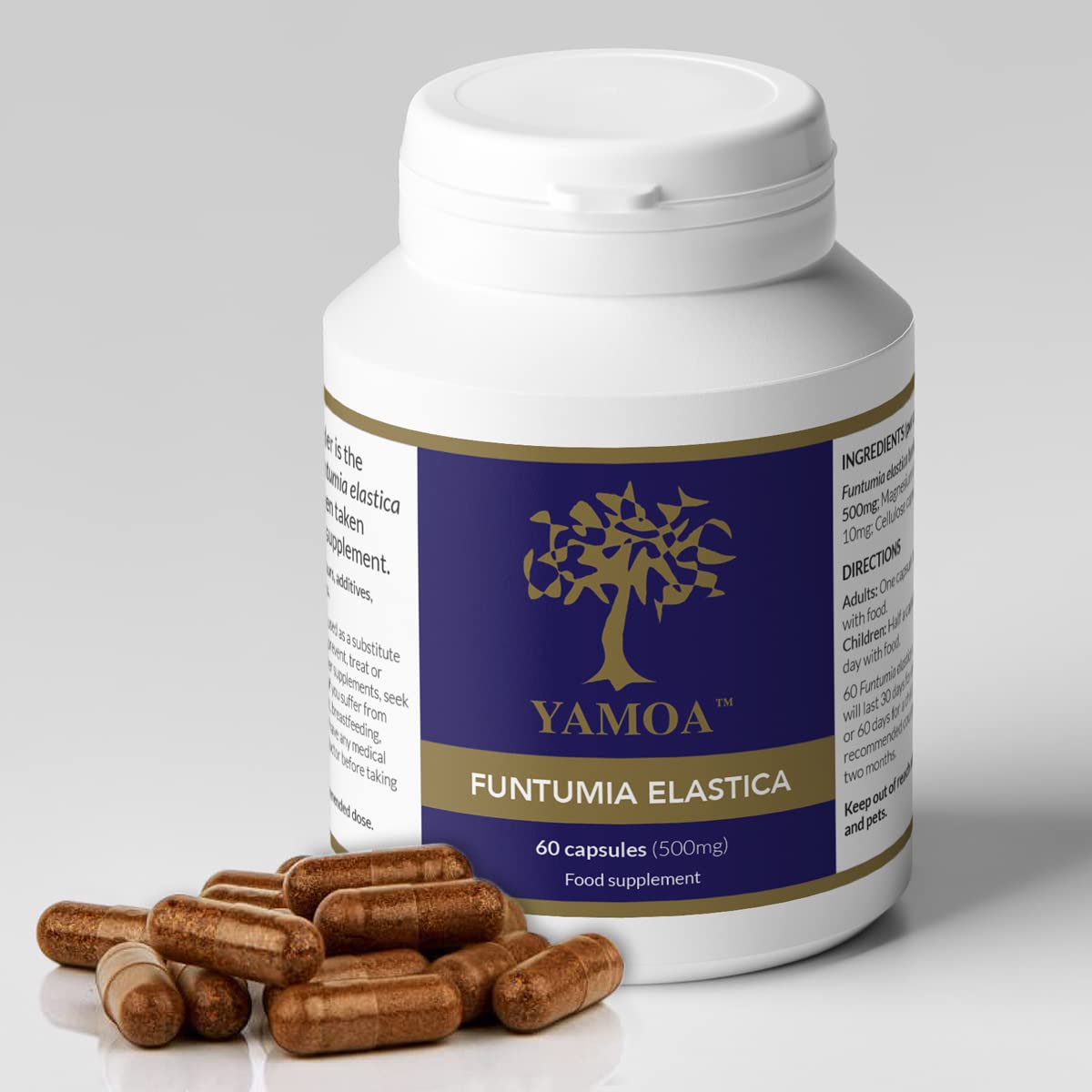 Unknown Yamoa Funtumia elastica Capsules 120 Count