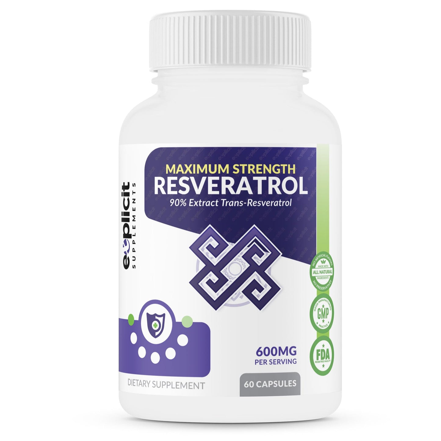 eXplicit Supplements Resveratrol Capsule 60 Capsules