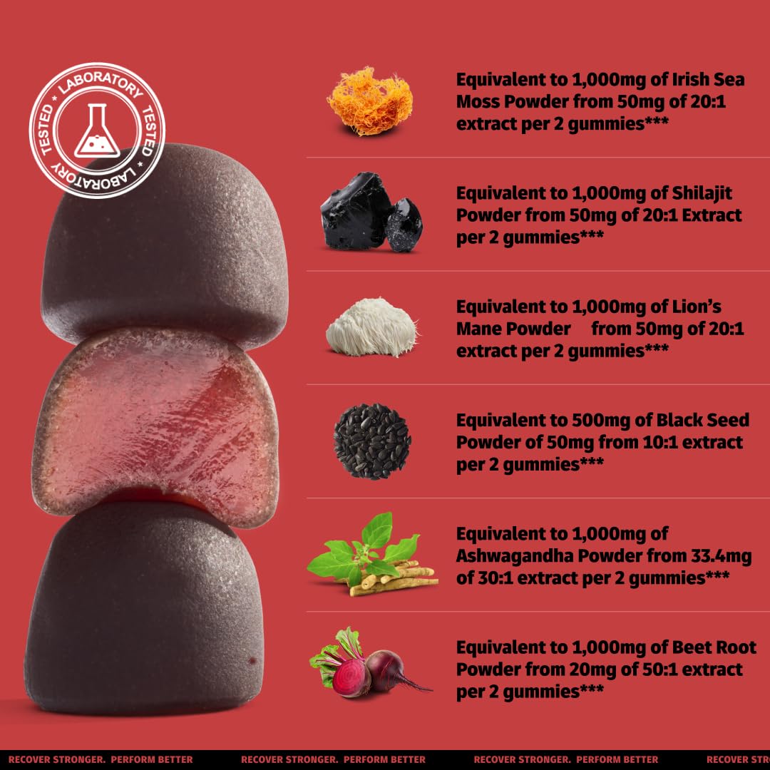 Coach Soak Shilajit Gummies Raspberry Watermelon Flavor 60 Count