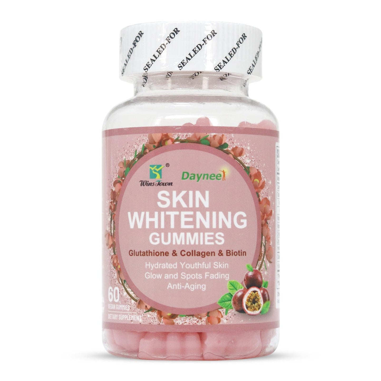 Wins Town Skin Whitening Gummies Beauty & Antioxidant 60 Count