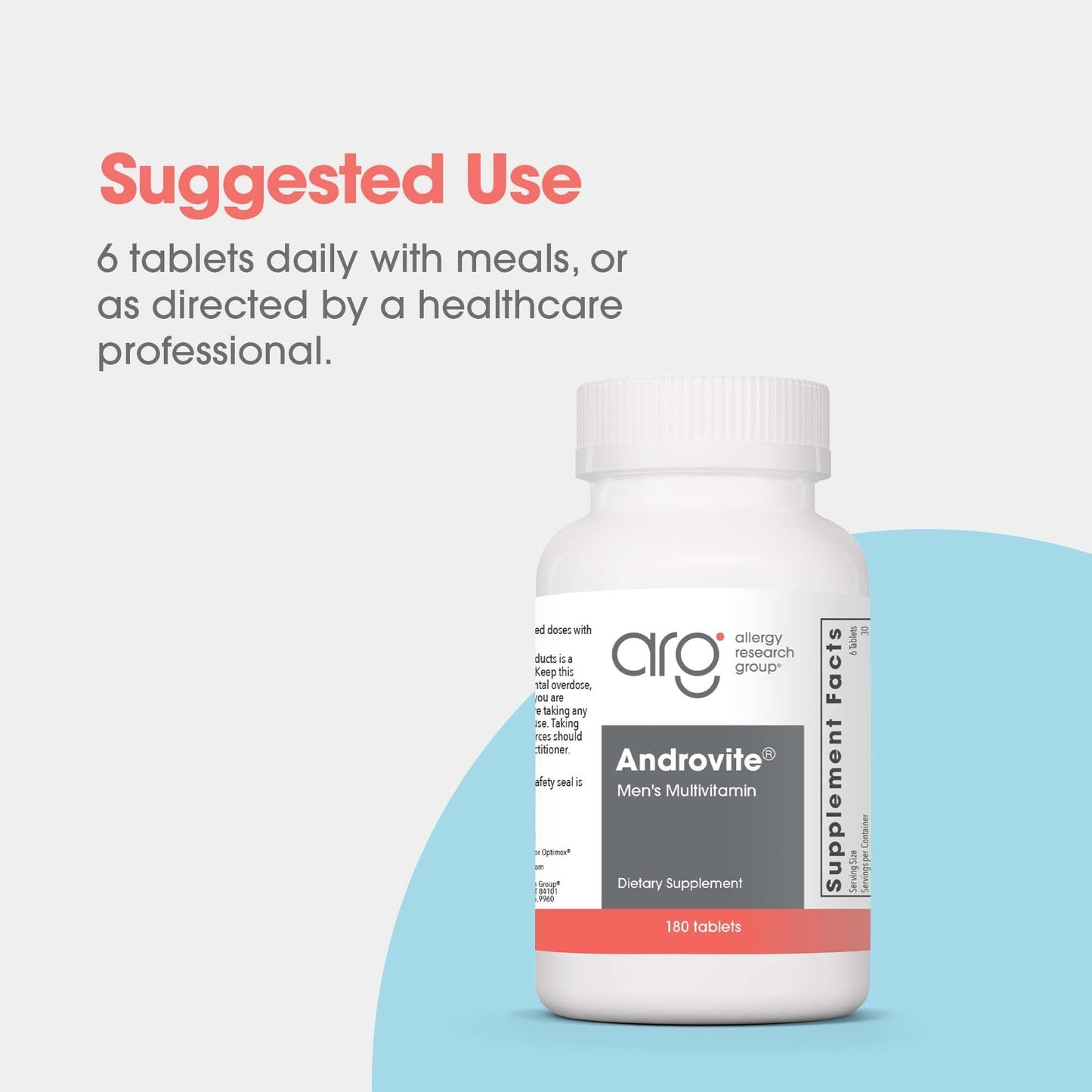 Optimox Androvite for Men Magnesium Supplement Tablet 180 Count