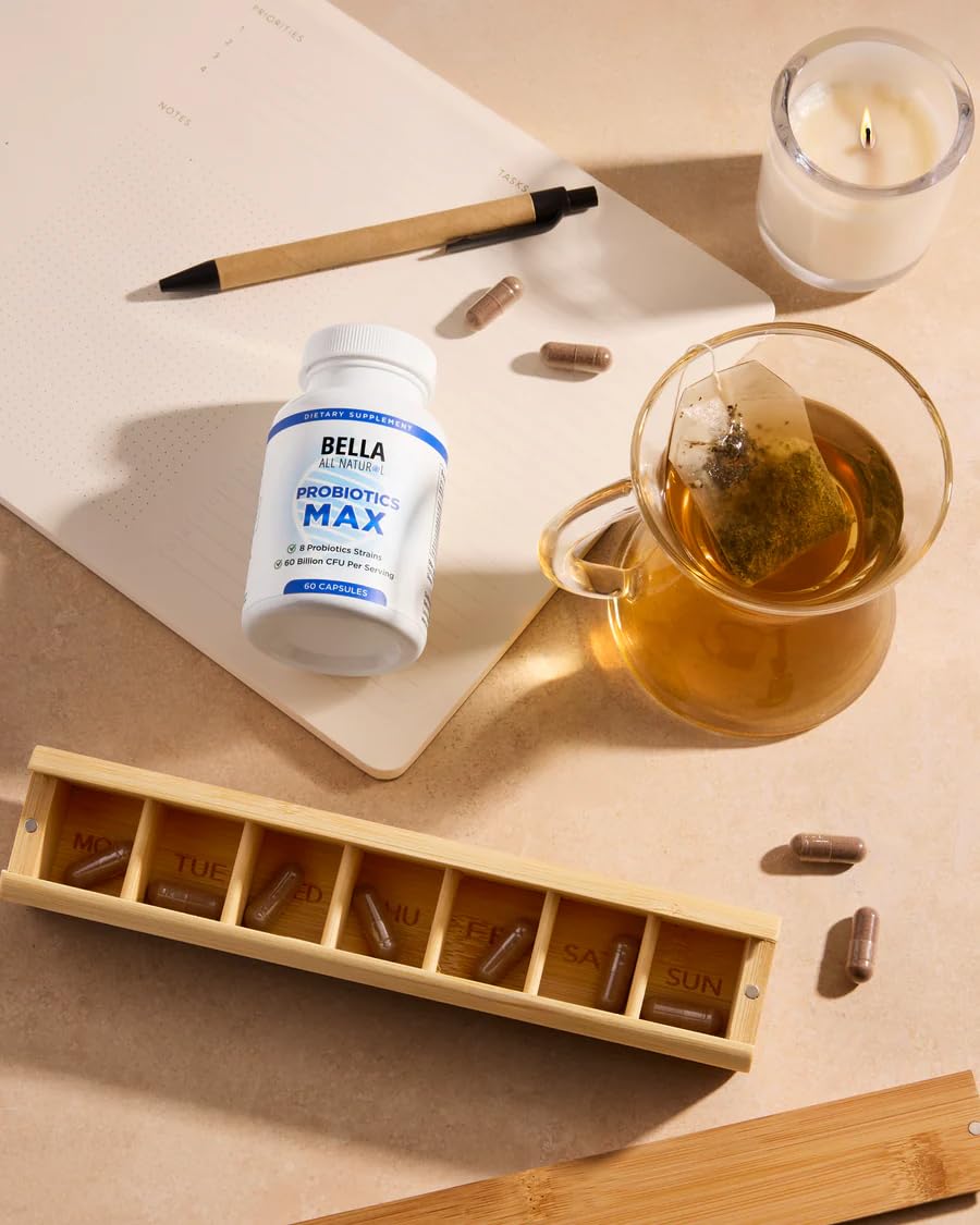Bella All Natural Probiotics MAX Day 8 Probiotics Strains Capsules 60