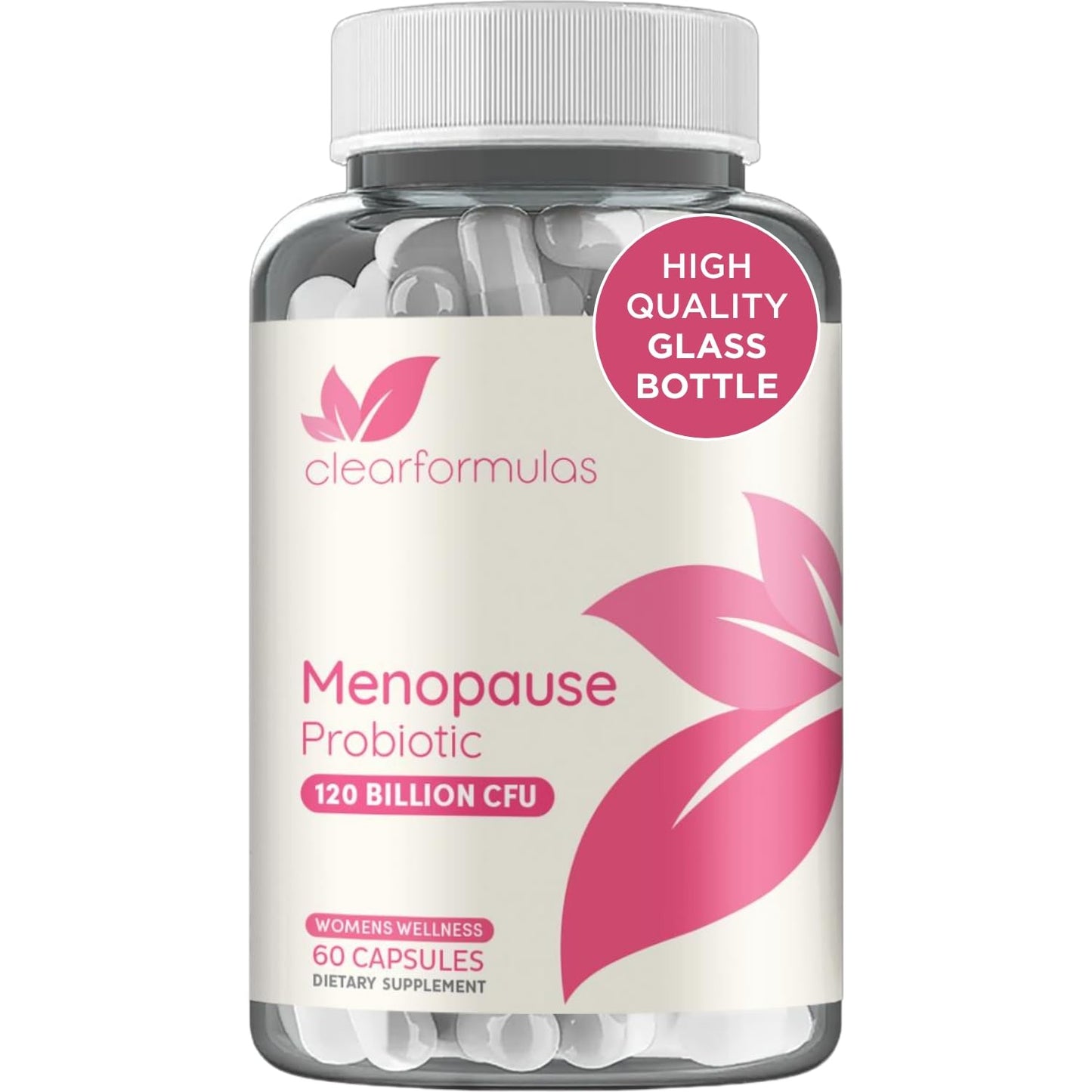 Clear Formulas 120 Billion CFU Menopause Probiotics for Women Capsule 60 Count