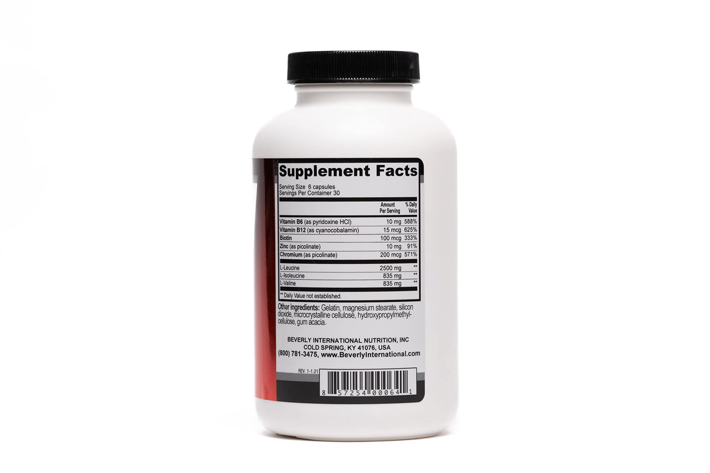 Beverly International Muscularity, Specialty BCAA Formula Capsules 180