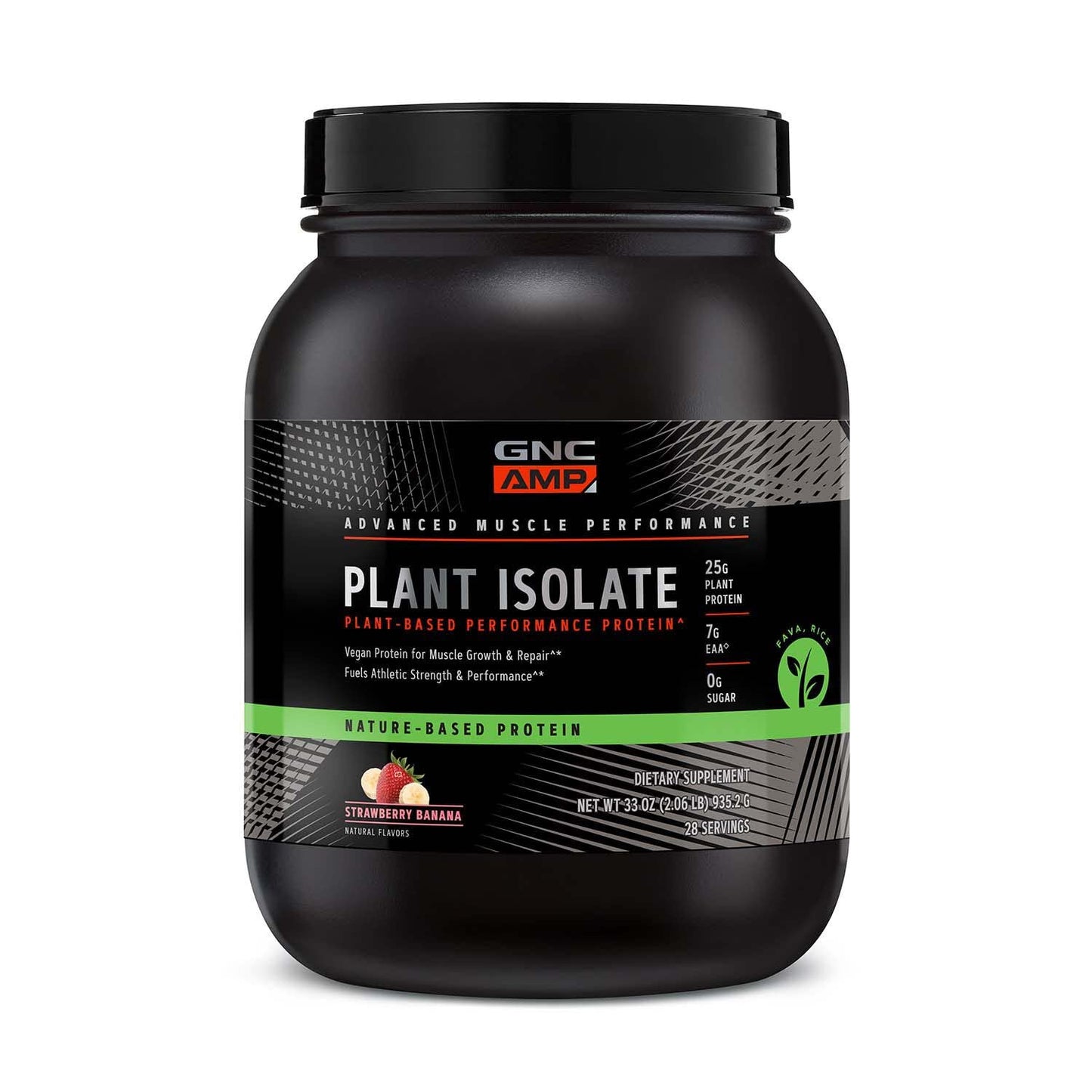 GNC AMP Plant Isolate Protein Powder - Strawberry Banana, 33 Servings