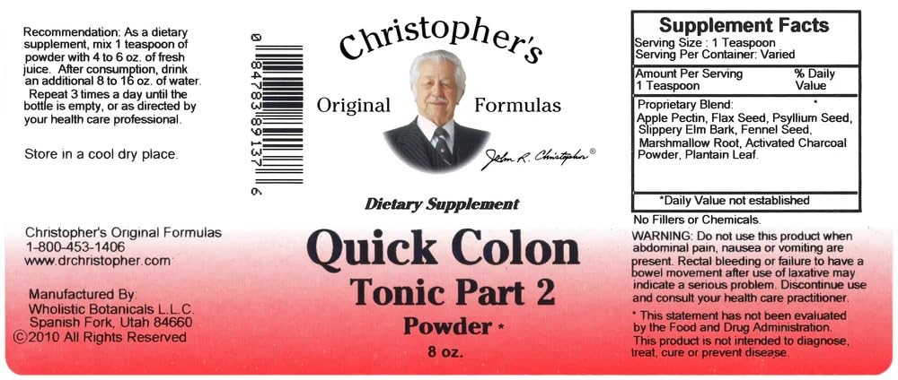 Christopher's Original Formulas Quick Colon #2 Powder 8 oz