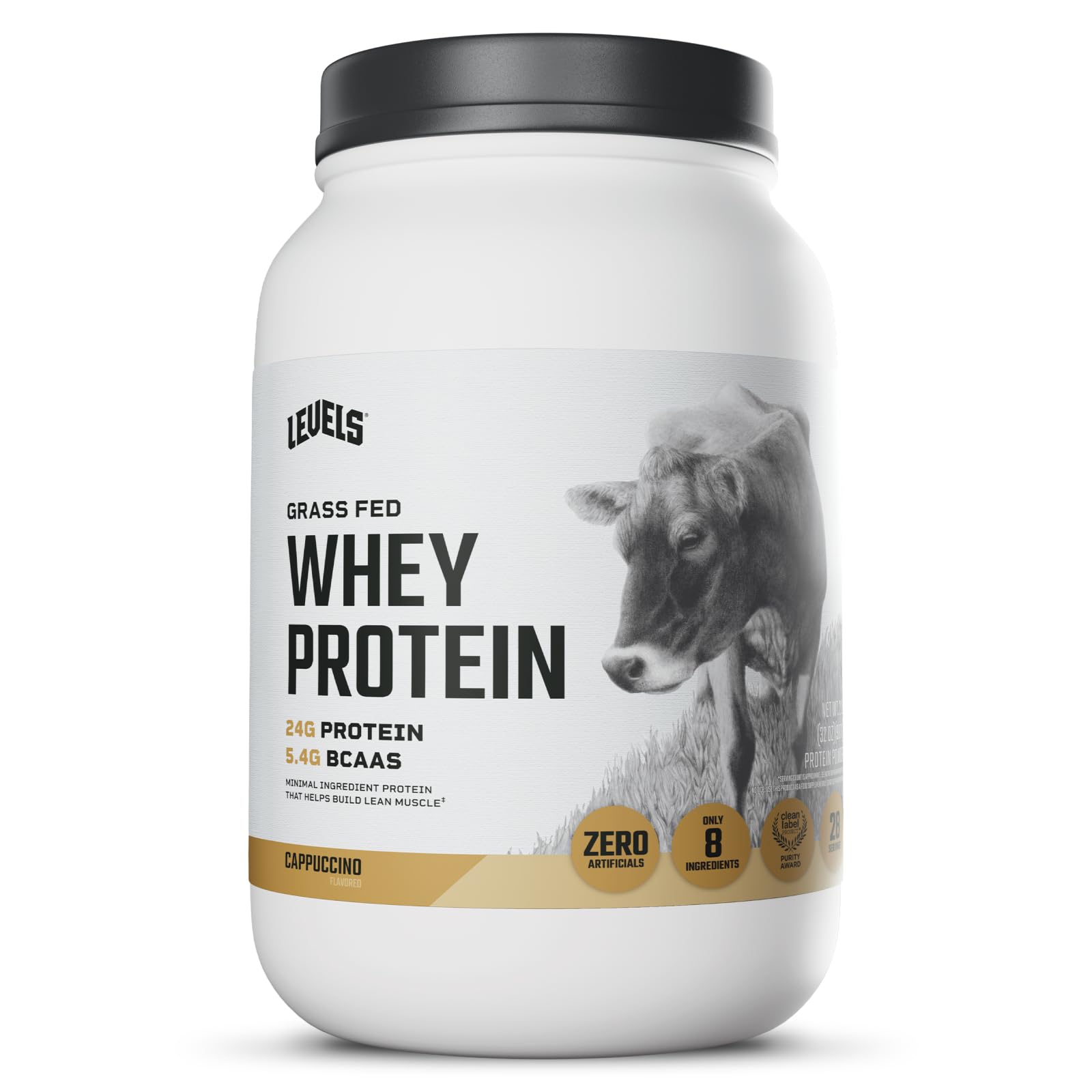 Levels Nutrition Grass Fed Whey Protein Powder 32 Servings