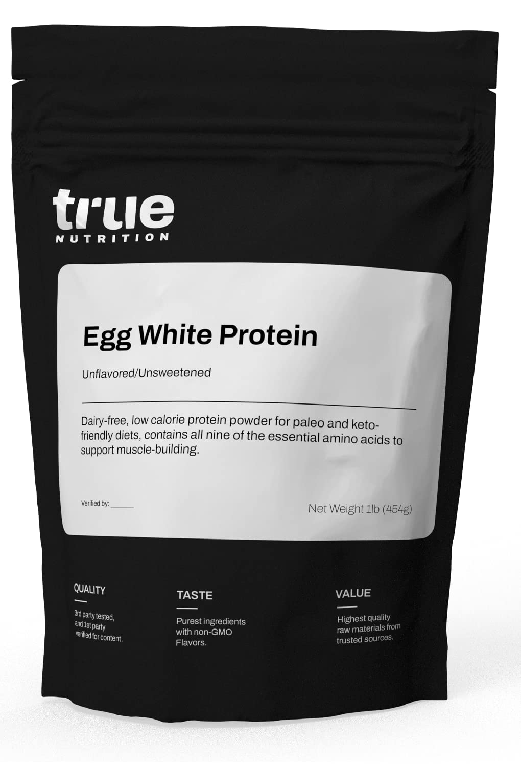 True Nutrition Egg White Protein Powder, Unflavored, 16