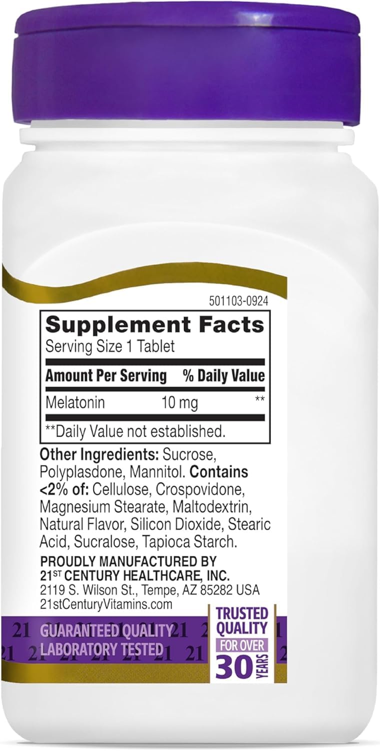 21st Century Melatonin 10mg Tablets, 240