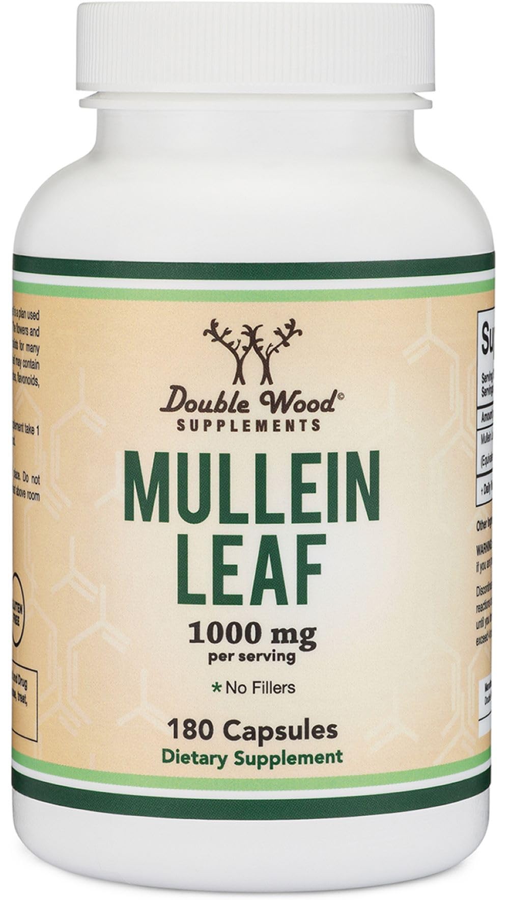 Double Wood Supplements Mullein Leaf Capsules, 180 Capsules