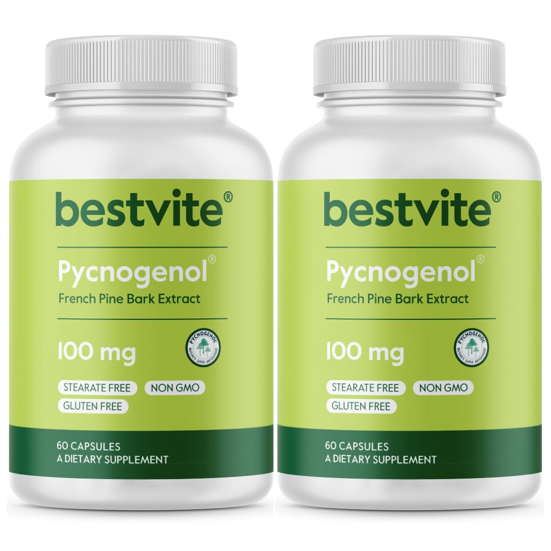 BESTVITE Pycnogenol 100mg Capsules, 120 Count