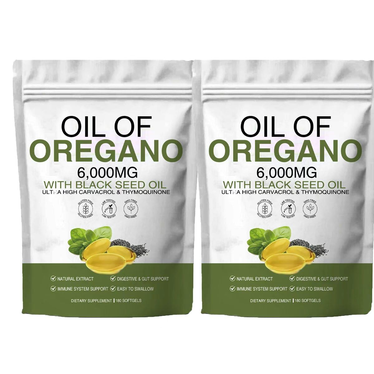 FW ZONE Oil of Oregano Supplement Capsules 360 Count