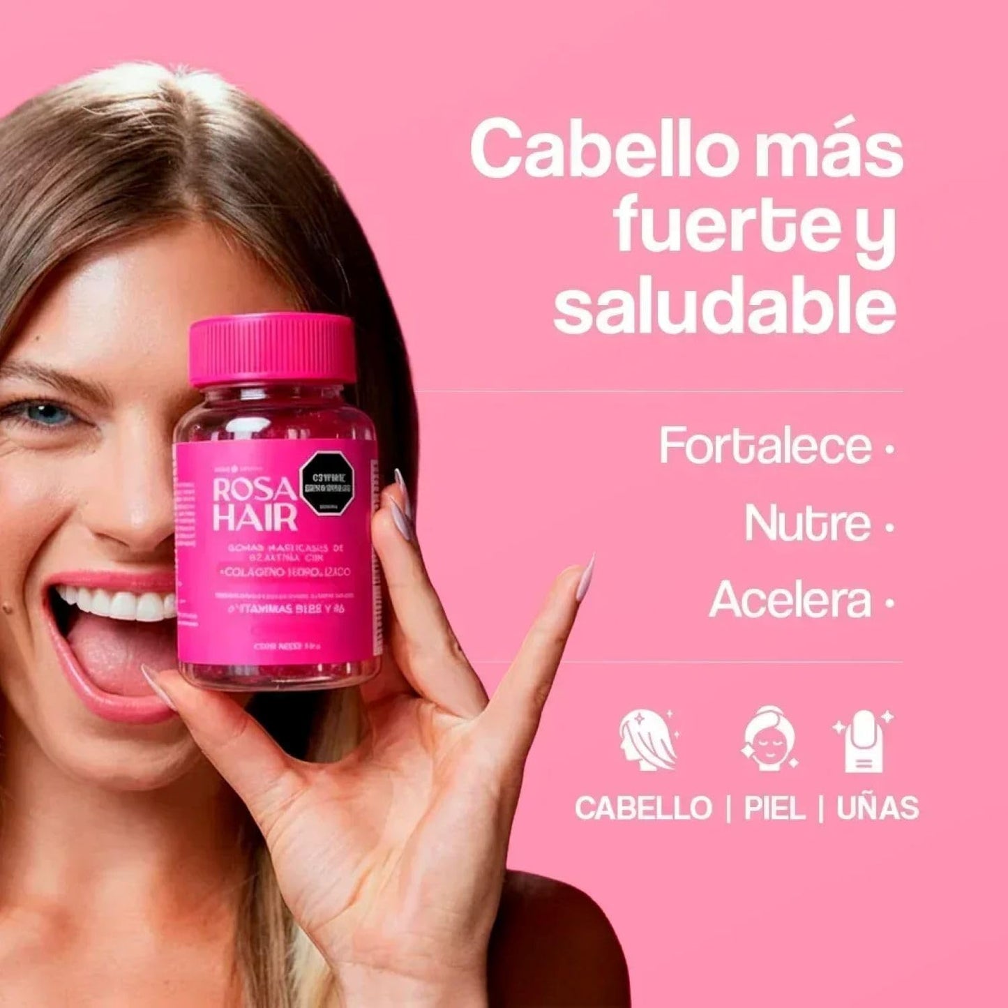SHAEIO Rosa Latina Rosa Hair Gummies 30 Count