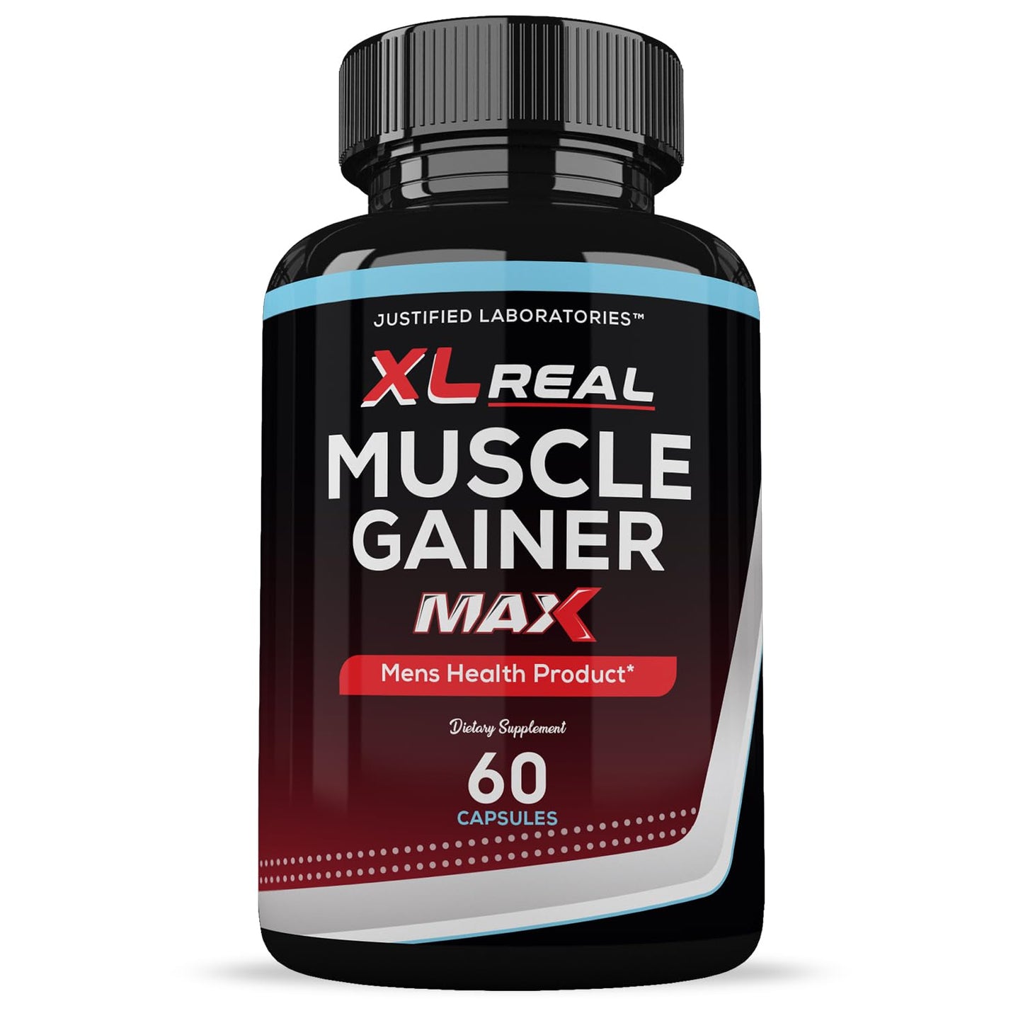 Justified Laboratories XL Real Muscle Gainer Max 1600MG Advanced Men's Health Formula 120 Capsules
