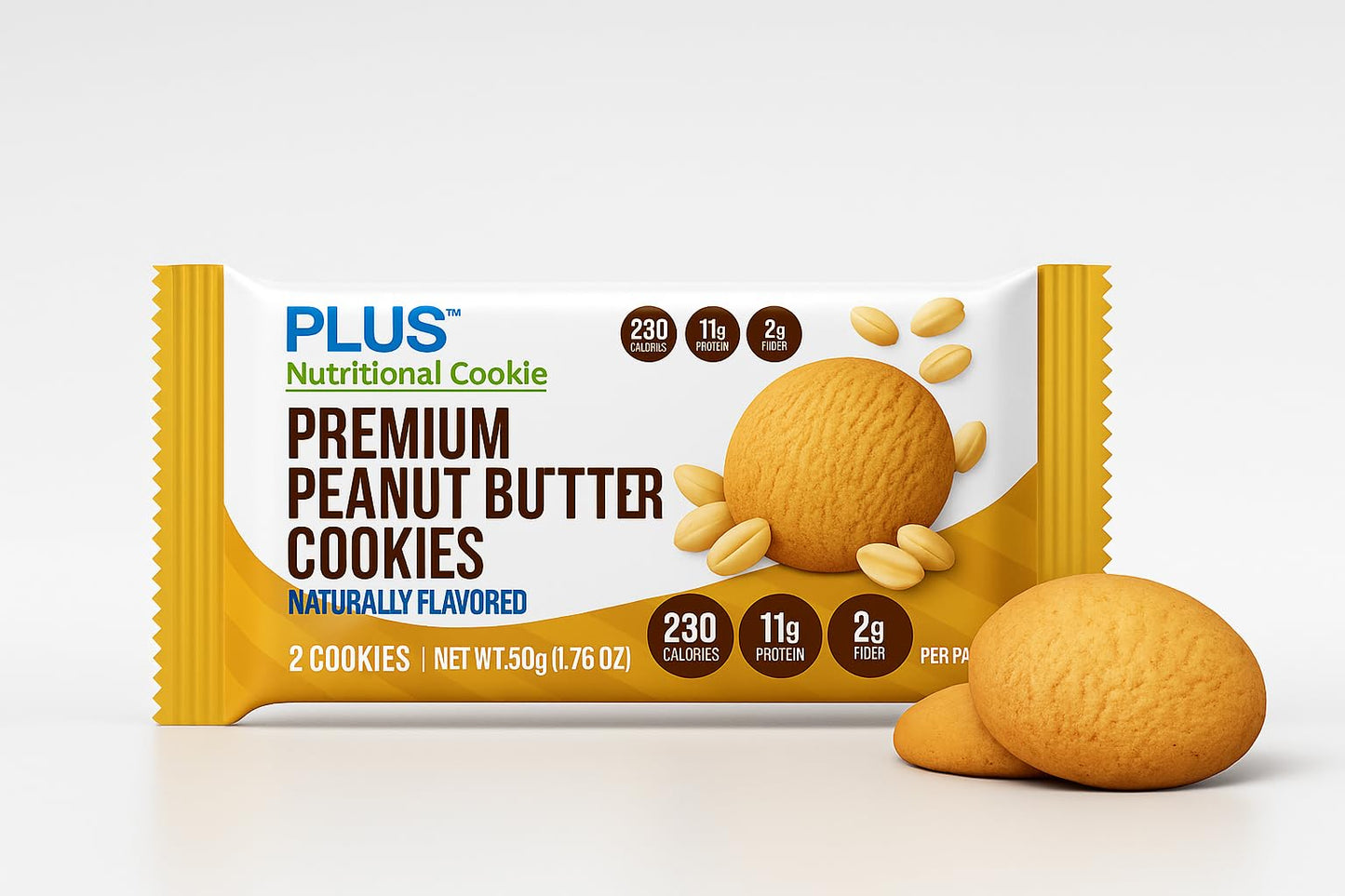 PLUS NUTRITIONAL COOKIE Plus Nutritional Cookies – Premium Peanut Butter, 24 Vitamins & Minerals, 10g Protein, 2g Fiber, Soft-Baked Complete Nutrition Cookie for Adults, Meal Replacement Snack, 12 Servings (24 Cookies) Powder 1.76