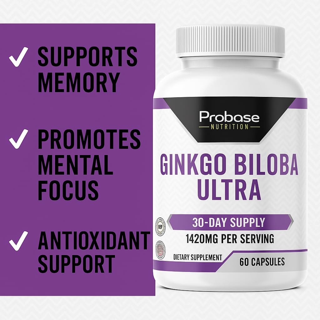 Probase Nutrition Ginkgo Biloba Ultra Capsules 60 Count
