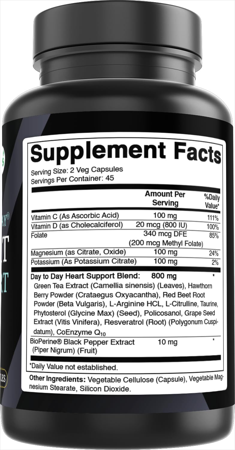Best Naturals Day-to-Day Heart Health Support Capsules, 90 Count