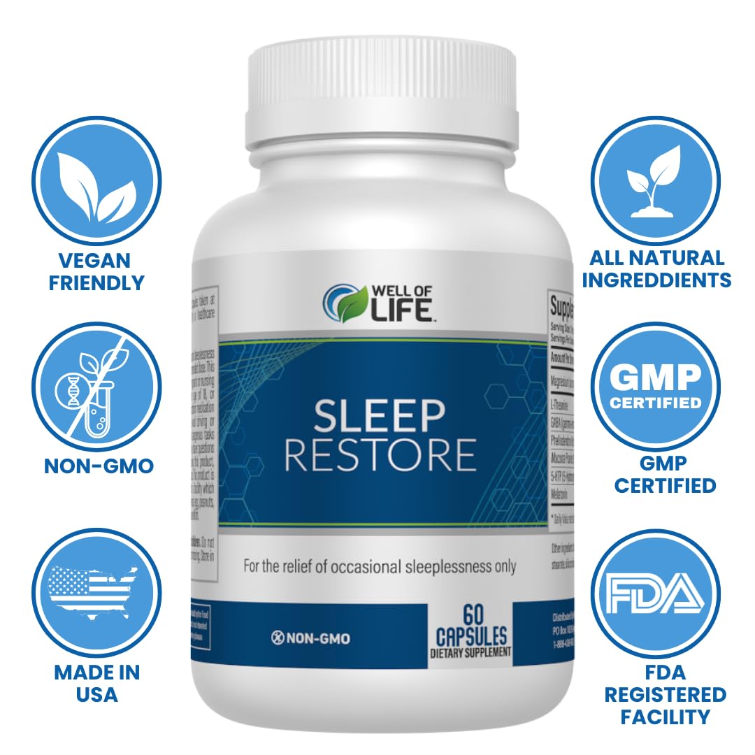 Well of Life Sleep Support Supplement for Adults Capsule 60